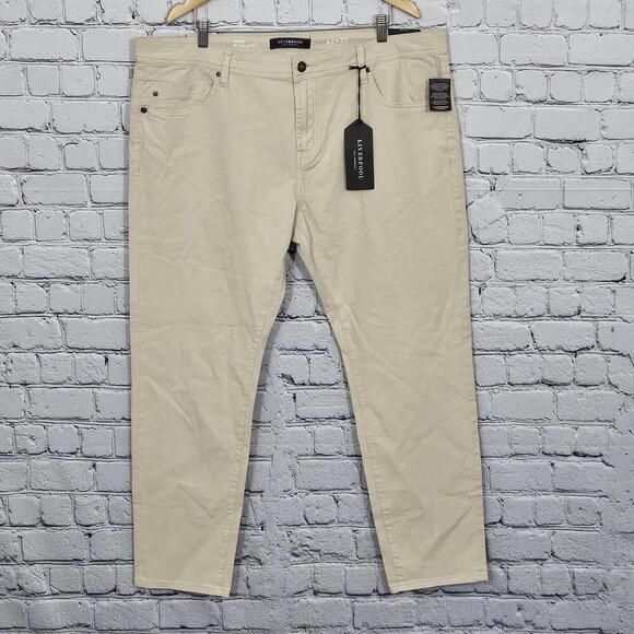 2/$50 Liverpool Kingston Straight Leg Twill Pants Sand Size 42 – Classic Fit - Picture 2 of 11